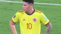 James Rodríguez con la Selección Colombia en 2022