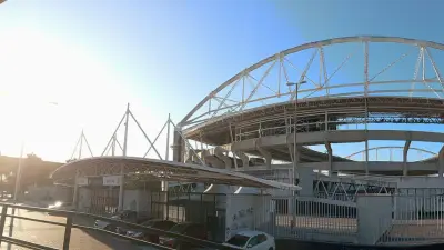 Vista externa do Estádio Nilton Santos, no Rio de Janeiro