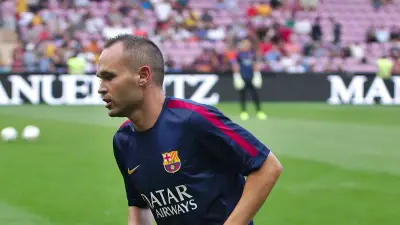 Andrés Iniesta con el FC Barcelona en 2014
