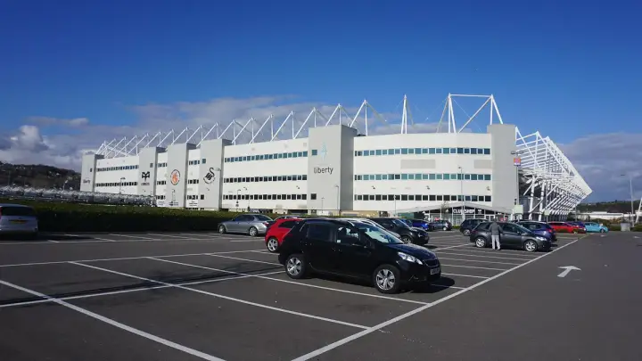 Exterior of Swansea City's stadium in Swansea