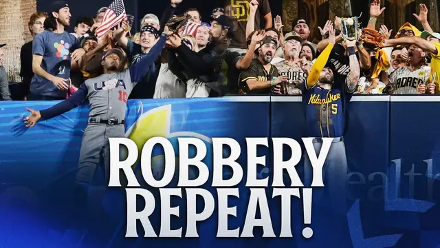 Same BATTER, same SPOT, same CATCH! Manny Machado robbed AGAIN in Petco Park! 🤯(2017 WBC, 2026 NLDS)