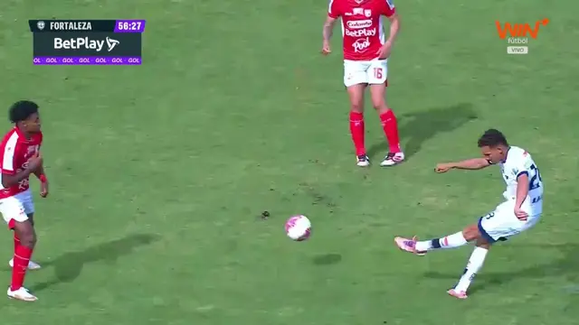 😎⚽ ¡Pulicastro aprovechó el rebote y puso el 2-2 en el Fortaleza vs. Santa Fe! #LACOPAxWIN