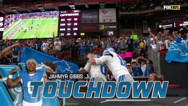 JAHMYR GIBBS MAKES SOMETHING OUT OF NOTHING WITH A RUSHING TD