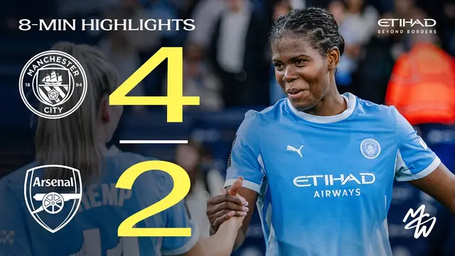 Highlights | Man City 4-2 Arsenal | Women's Super League | Hemp brace in comeback win!