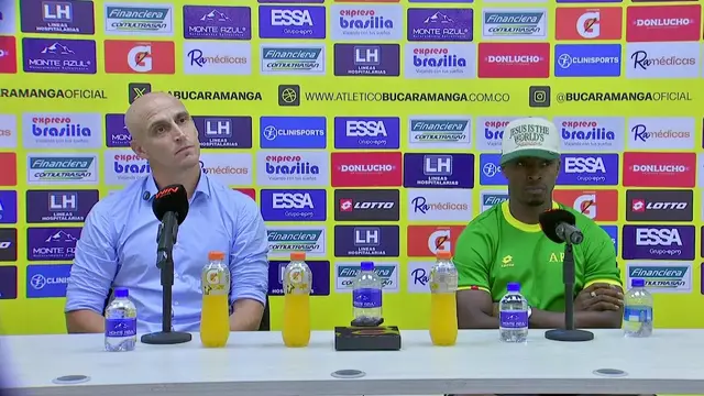 Rueda de prensa de Bucaramanga tras su partido con Águilas Doradas