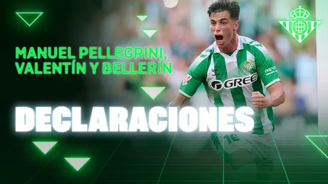 Reacciones de Pellegrini, Valentín y Bellerín tras el #RealBetisBarça 🗣🎙 | BETIS