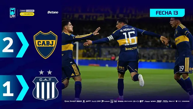 BOCA 2 - 1 TALLERES | Resumen del partido | #TorneoMercadoLibre Clausura 2026 🏆