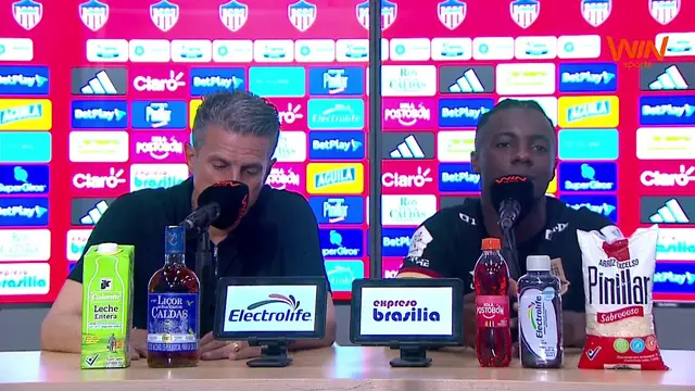 Rueda de prensa de Internacional de Bogotá tras su partido con Junior
