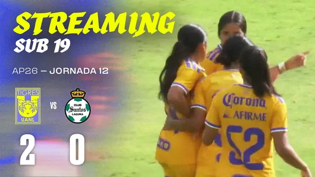Tigres Femenil vs. Santos Laguna Femenil | Sub 19 | Jornada 12 | Apertura 2026
