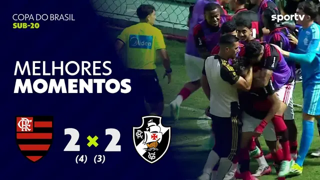 FLAMENGO 2 (4) X (3) 2 VASCO | MELHORES MOMENTOS | SEGUNDA FASE COPA DO BRASIL SUB-20 | sportv
