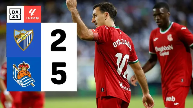 Málaga CF vs Real Sociedad (2-5) | Resumen y goles | Highlights LALIGA EA SPORTS