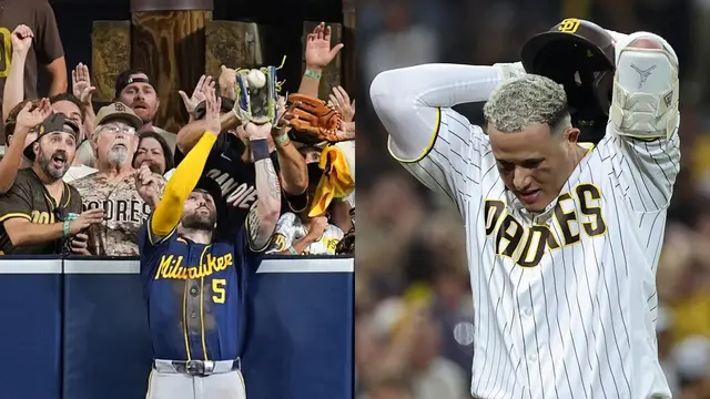 FULL INNING: Brewers' Garrett Mitchell SAVES GAME with insane grab as Padres try to rally