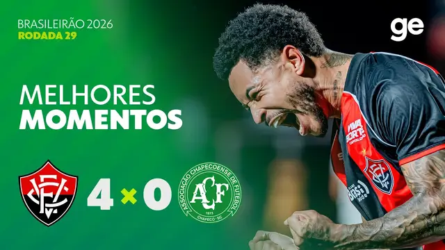 VITÓRIA 4 X 0 CHAPECOENSE | MELHORES MOMENTOS | 29ª RODADA BRASILEIRÃO 2026 | ge.globo