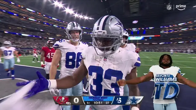 COWBOYS MAKE QUICK WORK OF THE FIRST DRIVE! JAVONTE WILLIAMS WITH THE RUSHING TD