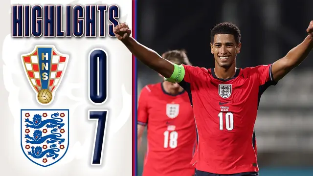 SEVEN! 🤯 Kane & Saka both scoring a brace | Croatia 0-7 England | UEFA Nations League Highlights